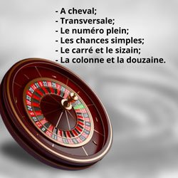 differents types mises roulette en ligne casino